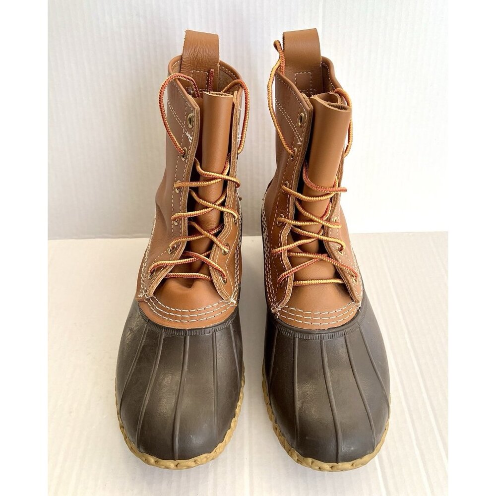 Unused LL Bean Duck Boots waterproof brown leather outdoor boots size 8W - Picture 3 of 11